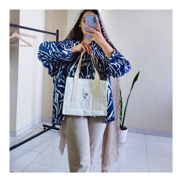 توتبگ مینیمال کتان کد ۰۰۳ | مزون صبا فرشباف 👜