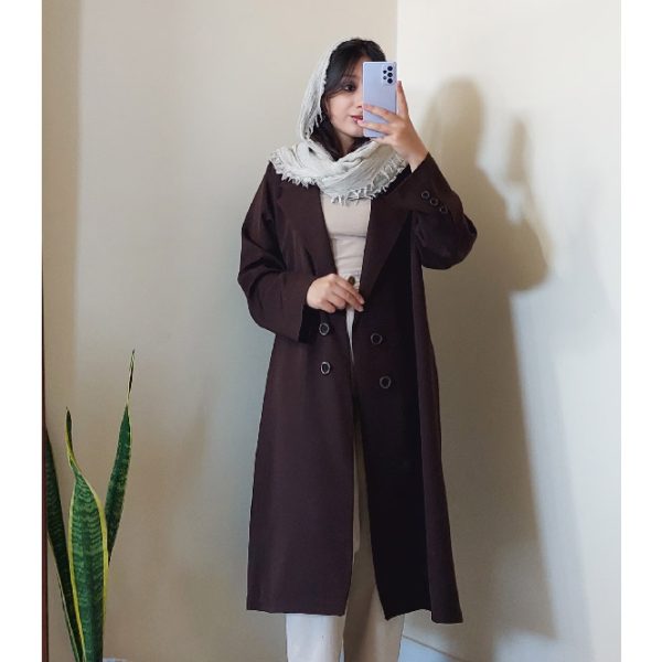 کت بلند وانیل کرپ باربی | کلاسیک و اورسایز مزون صبا فرشباف 🌰